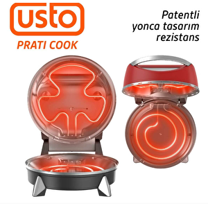 Usto 2855 Prati Cook Çok Amaçlı Pişirici Kırmızı