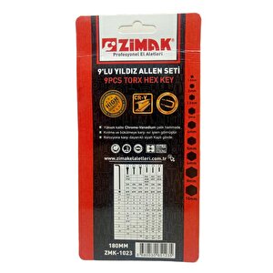 Zmk-1023 9 Lu Yıldız Allen Seti Cr-v180mm