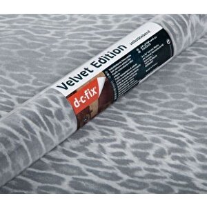 D-c-fix 303-0100 Gri Kadife Doku Leopar Desen Yapışkanlı Folyo (45cm X 1mt)