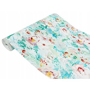 343-1014 Çiçek Desenli Kendinden Yapışkanlı Folyo (45cm X 1,5mt)