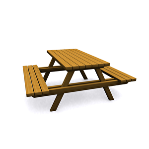 Ahşap Piknik Masası, 145 Cm Orman Masası