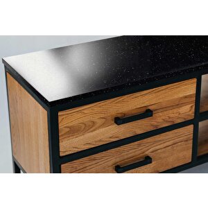 D-c-fix 349-8297 Parlak Siyah Granit Desen Yapışkanlı Folyo (67,5cm X 1mt)