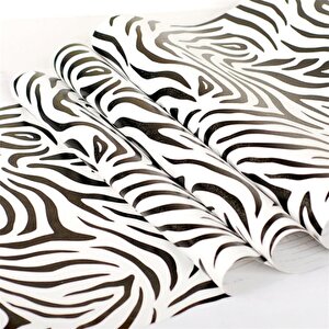 346-0237 Siyah Beyaz Zebra Desen Yapışkanlı Folyo (45cm X 2mt)