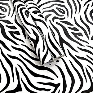 D-c-fix 346-0237 Siyah Beyaz Zebra Desen Yapışkanlı Folyo (45cm X 2mt)