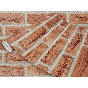 446-2158 Tuğla Desen Kendinden Yapışkanlı Folyo (45cm X 2mt)