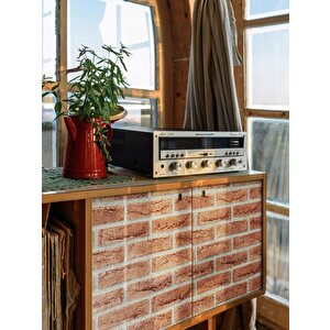 446-2158 Tuğla Desen Kendinden Yapışkanlı Folyo (45cm X 2mt)