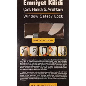 Sgs1378 Çelik Halatlı Anahtarlı Emniyet Kilidi