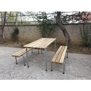 Piknik Masası 145 Cm, Bağımsız Oturma Bankları