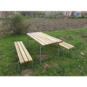 Piknik Masası 145 Cm, Bağımsız Oturma Bankları