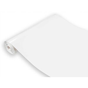 446-1273 Parlak Düz Beyaz Yapışkanlı Folyo (45cm X 2mt)