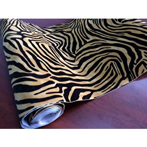 303-0200 Kadife Doku Zebra Desen Yapışkanlı Folyo (45cm X 1mt)