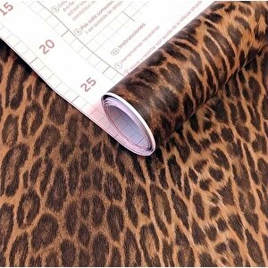 346-0511 Leopar Desenli Yapışkanlı Folyo (45cm X 2mt)