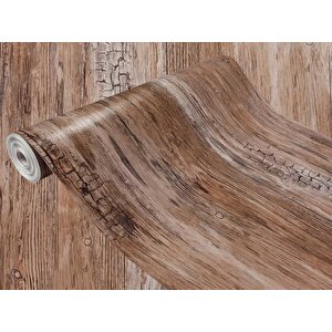 446-2813 Rustik Ahşap Desen Yapışkanlı Folyo (45cm X 2mt)
