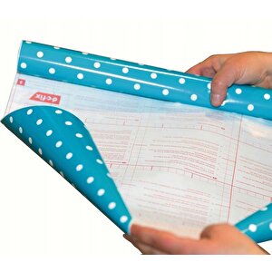 346-0628 Turkuaz Puantiye Yapışkanlı Folyo (45cm X 2mt)