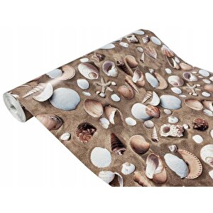 343-1010 Deniz Kabuğu Desen Yapışkanlı Folyo (45cm X 1,5mt)