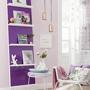 D-c-fix 343-1004 Mor Sarmaşık Çiçekli Yapışkanlı Folyo (45cm X 1,5mt)