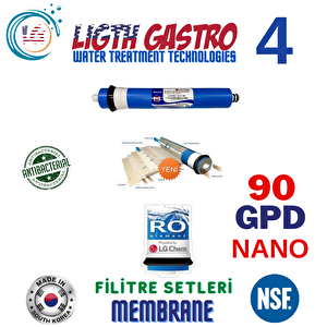 Light Gastro Premium Gri̇ Si̇yah Renk 8 Litre Ücretsi̇z Montajli Gümüş İyonlu Su Aritma Ci̇hazi