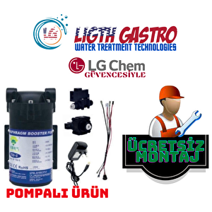 Li̇ght Gastro Premium Beyaz Si̇yah. Pompali Ücretsi̇z Montajli 8 Li̇tre.gümüş İyon Tatlandiricili Su Aritma Ci̇hazi.