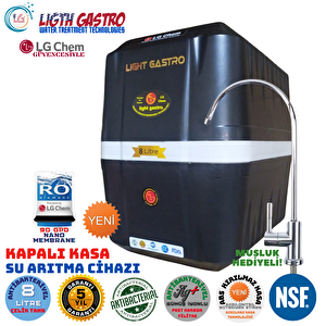 Li̇ght Gastro Premium Si̇yah Beyaz Renk 8 Litre. Gümüş İyon Tatlandiricili Su Arıtma Cihazı