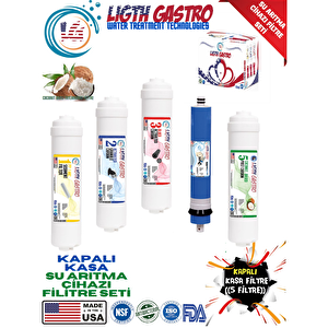 Li̇ght Gastro Premium Kirmizi Si̇yah Renk 8 Litre. Gümüş İyon Tatlandiricili Su Arıtma Cihazı
