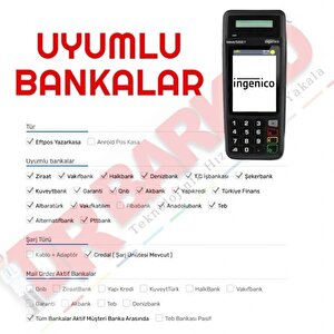 İngenico Move 5000 F Eft Pos Yazarkasa Hediyeli (mobil)