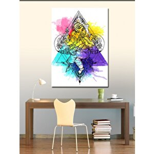 Kanvas Tablo Fil Tanrı Ganesha 100x140 cm