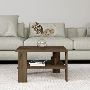 Duama Kompakt Orta Sehpa – Minimal Sehpa, 3 Renk Seçeneği - Antik Ceviz Doğal