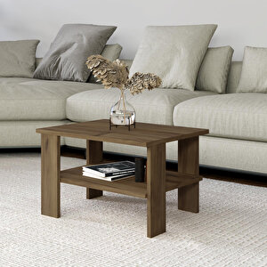 Duama Kompakt Orta Sehpa – Minimal Sehpa, 3 Renk Seçeneği - Antik Ceviz Doğal