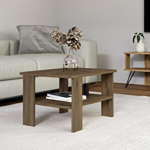 Duama Kompakt Orta Sehpa – Minimal Sehpa, 3 Renk Seçeneği - Antik Ceviz Doğal