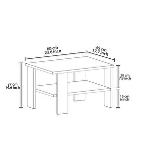 Duama Kompakt Orta Sehpa – Minimal Sehpa, 3 Renk Seçeneği - Antik Ceviz