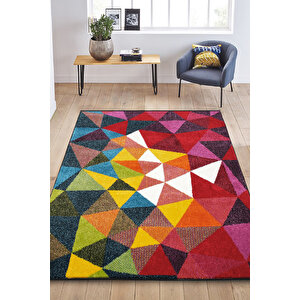 Konfor Geo Renkli Modern Dokuma Halısı 6877 80x300 cm