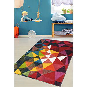 Konfor Anaokulu Kreş Oyun Halısı Renkli Dokuma Çocuk Halısı 6877 160x230 cm