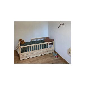Ahşap Montessori Yavrulu Karyola - Yavru Yataklı Karyola - Montessori Karyola - Opmont-12
