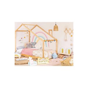 Ahşap Montessori Karyola - Masif Ahşap Karyola - Montessori Çocuk Ve Bebek Yatak Opmont-11 120x200 cm