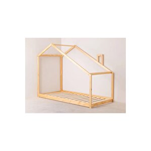 Ahşap Montessori Karyola - Masif Ahşap Karyola - Montessori Çocuk Ve Bebek Yatak Opmont-11 120x200 cm