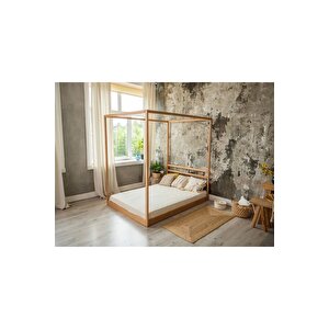 Ahşap Montessori Karyola - Masif Ahşap Karyola - Montessori Çocuk Ve Bebek Yatak Opmont-03 120x200 cm