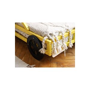 Ahşap Montessori Karyola - Masif Ahşap Karyola - Montessori Çocuk Ve Bebek Yatak Opmont-09 80x180 cm