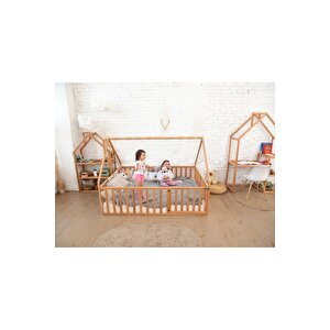 Ahşap Montessori Karyola - Masif Ahşap Karyola - Montessori Çocuk Ve Bebek Yatak Opmont-13