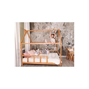 Ahşap Montessori Karyola - Masif Ahşap Karyola - Montessori Çocuk Ve Bebek Yatak Opmont-02