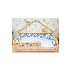 Ahşap Montessori Karyola - Masif Ahşap Karyola - Montessori Çocuk Ve Bebek Yatak Opmont-10