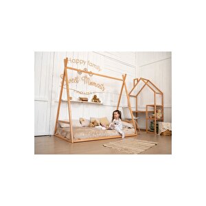 Ahşap Montessori Karyola - Masif Ahşap Karyola - Montessori Çocuk Ve Bebek Yatak Opmont-07