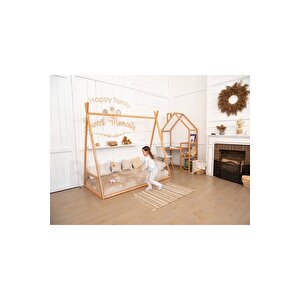 Ahşap Montessori Karyola - Masif Ahşap Karyola - Montessori Çocuk Ve Bebek Yatak Opmont-07
