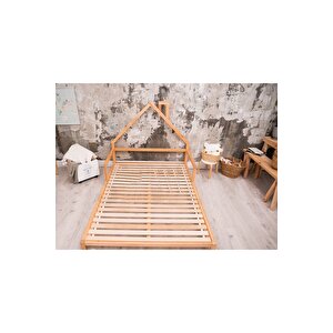 Ahşap Montessori Karyola - Masif Ahşap Karyola - Montessori Çocuk Ve Bebek Yatak Opmont-06