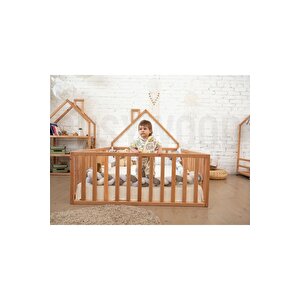 Ahşap Montessori Karyola - Masif Ahşap Karyola - Montessori Çocuk Ve Bebek Yatak Opmont-08