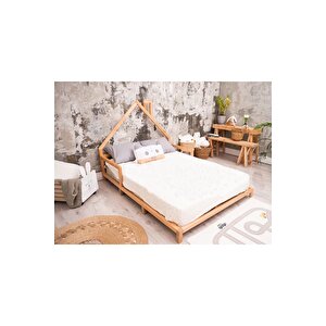 Ahşap Montessori Karyola - Masif Ahşap Karyola - Montessori Çocuk Ve Bebek Yatak Opmont-06 80x180 cm