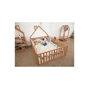 Ahşap Montessori Karyola - Masif Ahşap Karyola - Montessori Çocuk Ve Bebek Yatak Opmont-08