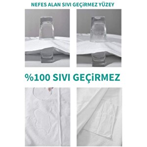 Micro Su Sıvı Geçirmez Lastikli Alez Tek & Çift Kişilik Yatak Koruyucu Beyaz Renkli Yatak Alezi