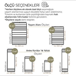 Viyana Art 02 Hasır Dokulu Balkon Halısı İthal Sisal Halı Yolluk Bordürlü Mutfak Halısı 100x450 cm