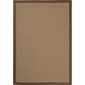 Viyana Art 02 Hasır Dokulu Balkon Halısı İthal Sisal Halı Yolluk Bordürlü Mutfak Halısı 200x300 cm