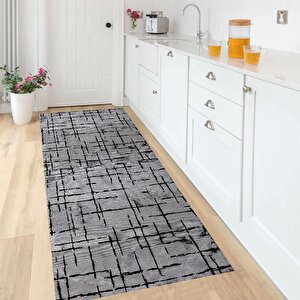 Gri Renk Salon Halısı, İskandinav Halı, Salon Halısı, Yıkanabilir Halı, Kaymaz Taban, Mutfak Halısı, Yolluk, Ev Dekorasyonu 170x200 cm